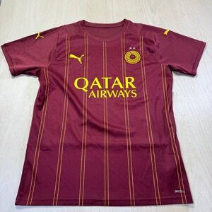Puma Al Sadd SC 2021-22 Home Jersey Burgundy Yellow Qatar Airways 766857-03 Mens